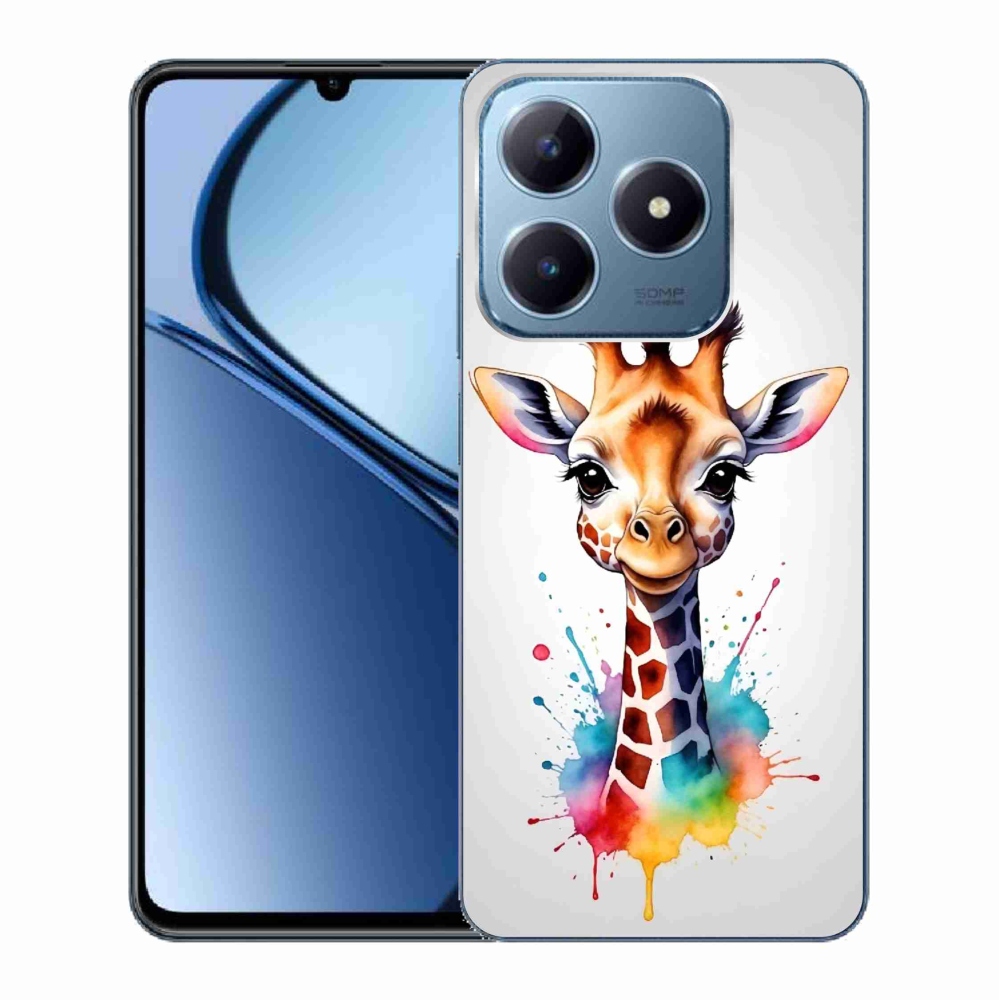 Zselés borítás mmCase a Realme C63 készülékhez - zsiráf 1