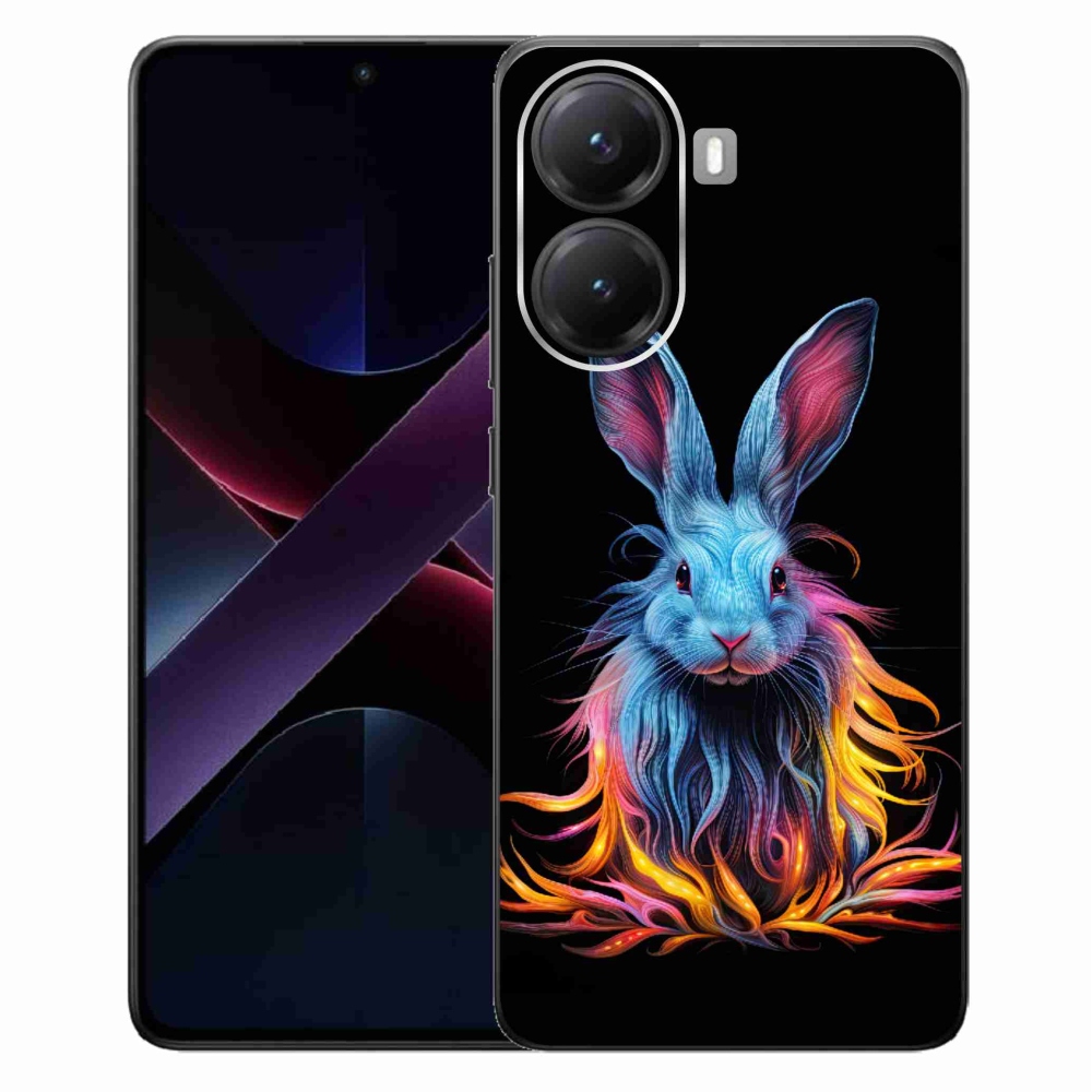 Gél borítás mmCase a Xiaomi Poco X7 Pro 5G számára - absztrakt nyúl