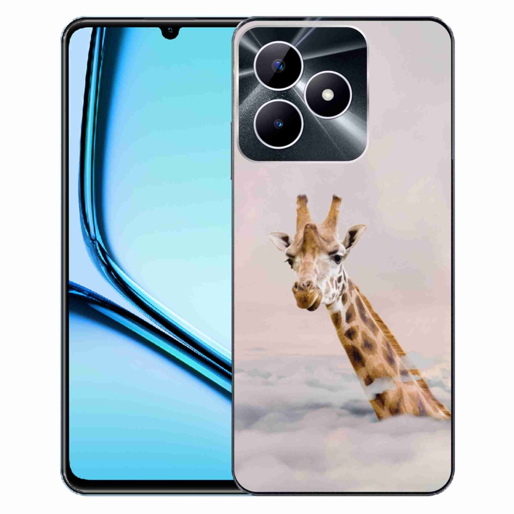 Zselés borító mmCase a Realme Note 50 készülékhez - zsiráf a felhőkben