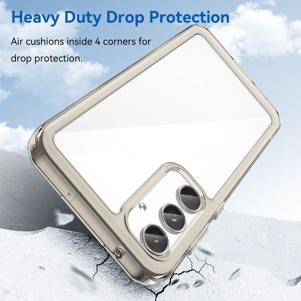 Gél tok kemény hátlappal Samsung Galaxy A55 5G készülékhez - szürke