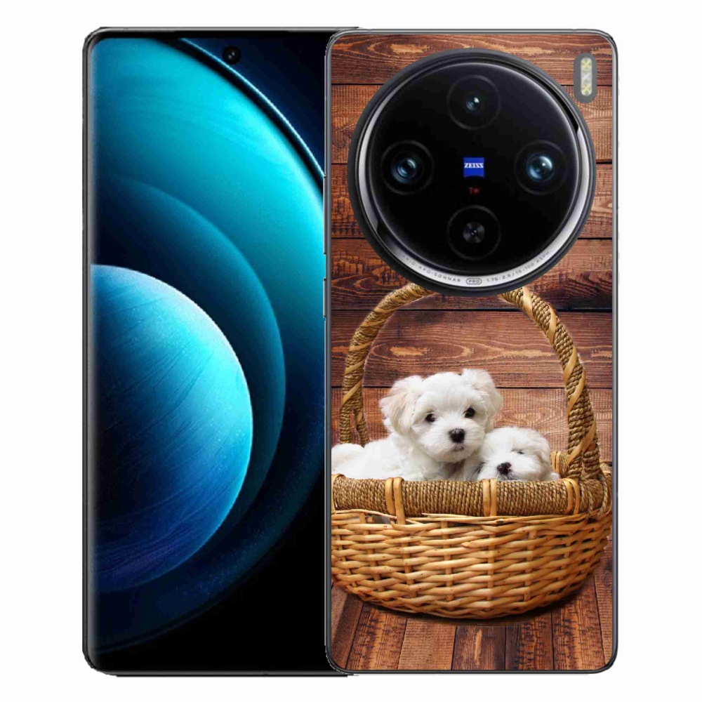 Zselés borítás mmCase a Vivo X100 Pro 5G készülékhez - kölyökkutyák