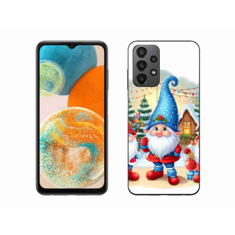 Gél borítás mmCase Samsung Galaxy A23 4G/5G - karácsonyi manókhoz