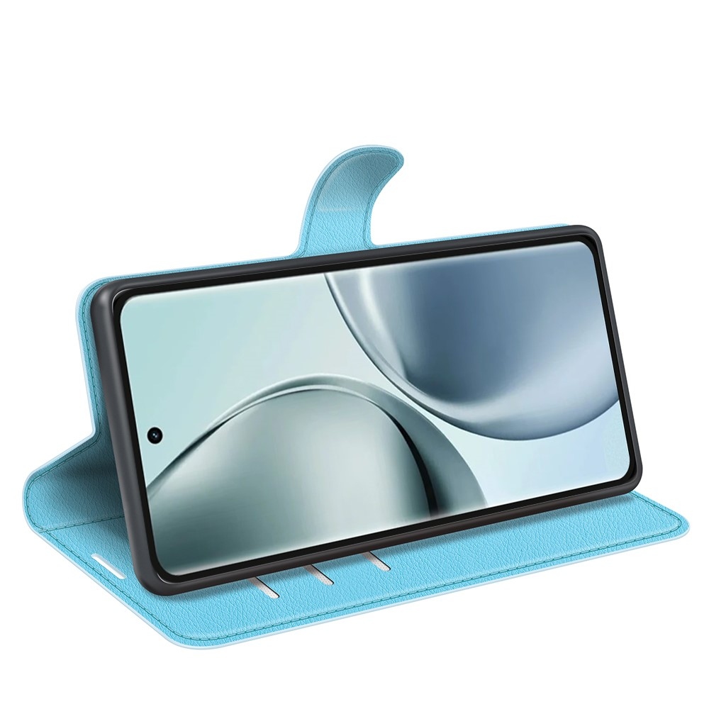 Litchi könyv tok a Realme 14 Pro 5G készülékhez - kék