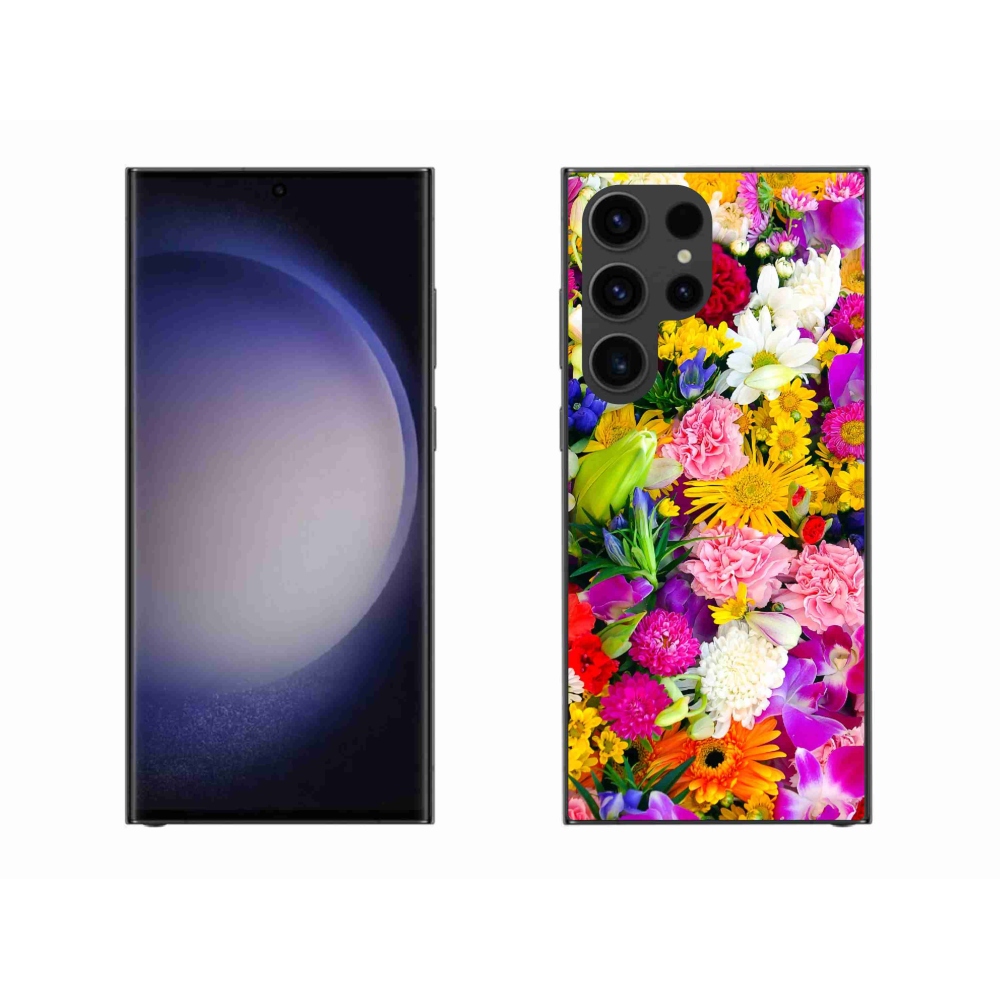 Gél borítás mmCase Samsung Galaxy S23 Ultra 5G - virágok 12