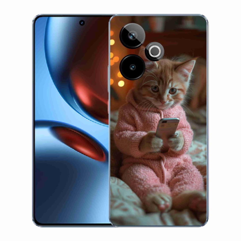 Rugalmas zselés tok mmCase képpel a Realme GT 7 5G/GT 7T 5G - cica mobiltelefonnal