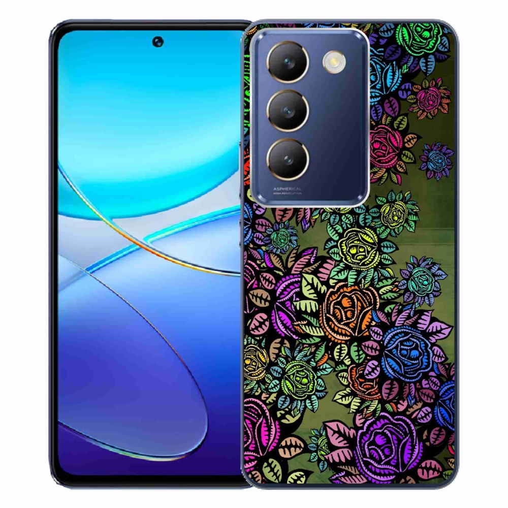 Gél borító mmCase a Vivo V40 SE 4G/5G készülékhez - virágok 6