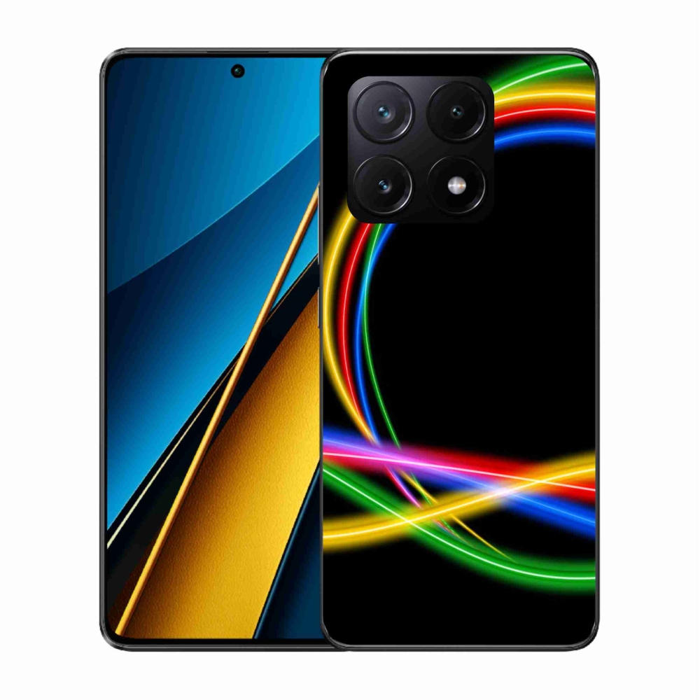 Gél tok mmCase a Xiaomi Poco X6 Pro 5G számára - neon körök