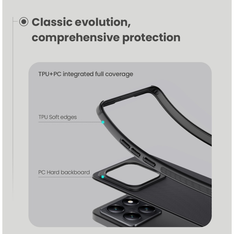 Nillkin Super Frosted PRO hátlap a Xiaomi 14T számára Fekete