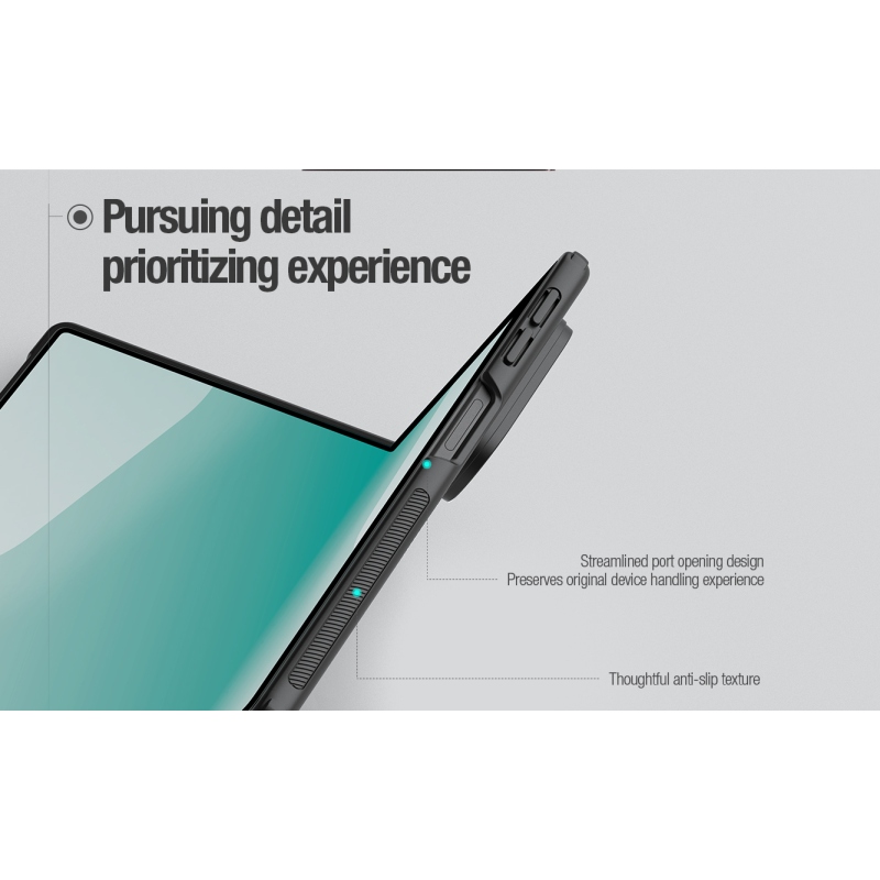 Nillkin Super Frosted FOLD mágneses hátlap a Samsung Galaxy Z Fold 8-hoz, átlátszó fekete