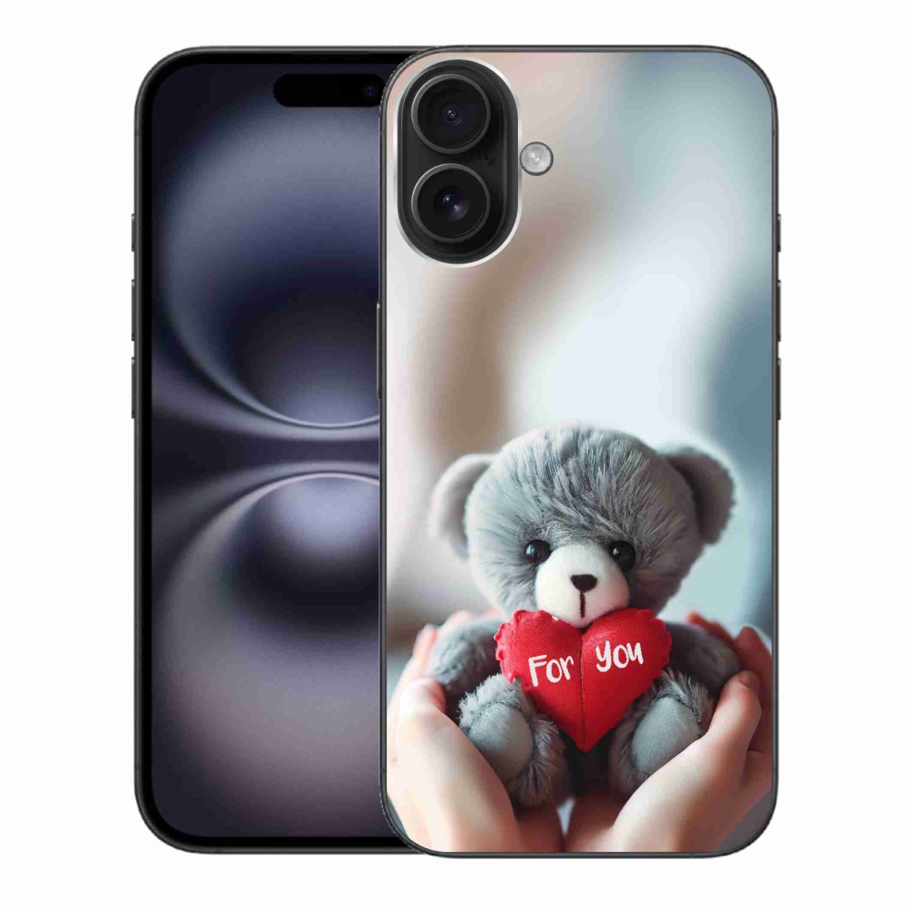 Gél borítás mmCase iPhone 16 Plus készülékhez - mackó szerelmeseknek