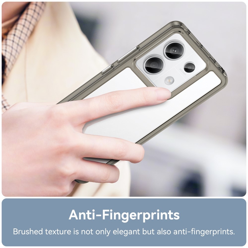 Gél tok kemény hátlappal a Xiaomi Redmi Note 13 Pro 5G/Poco X6 5G számára - szürke