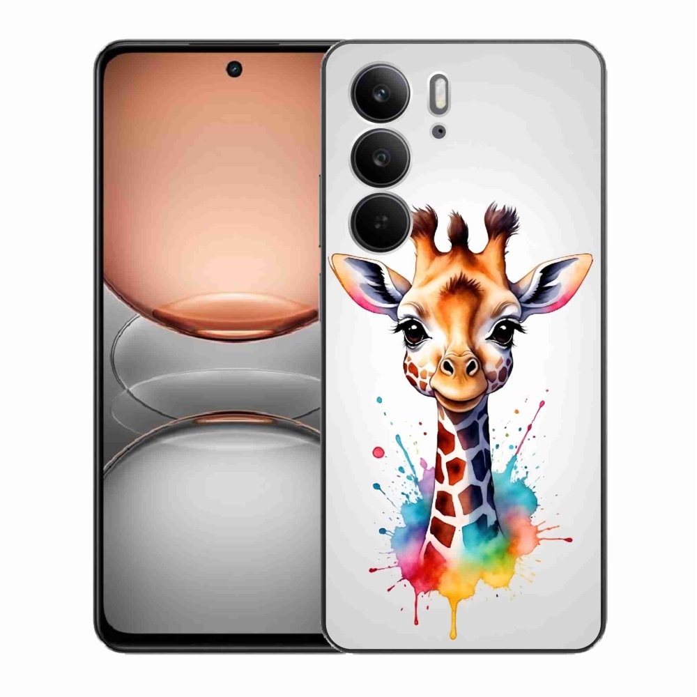 Zselés borítás mmCase a Realme C75 készülékhez - zsiráf 1