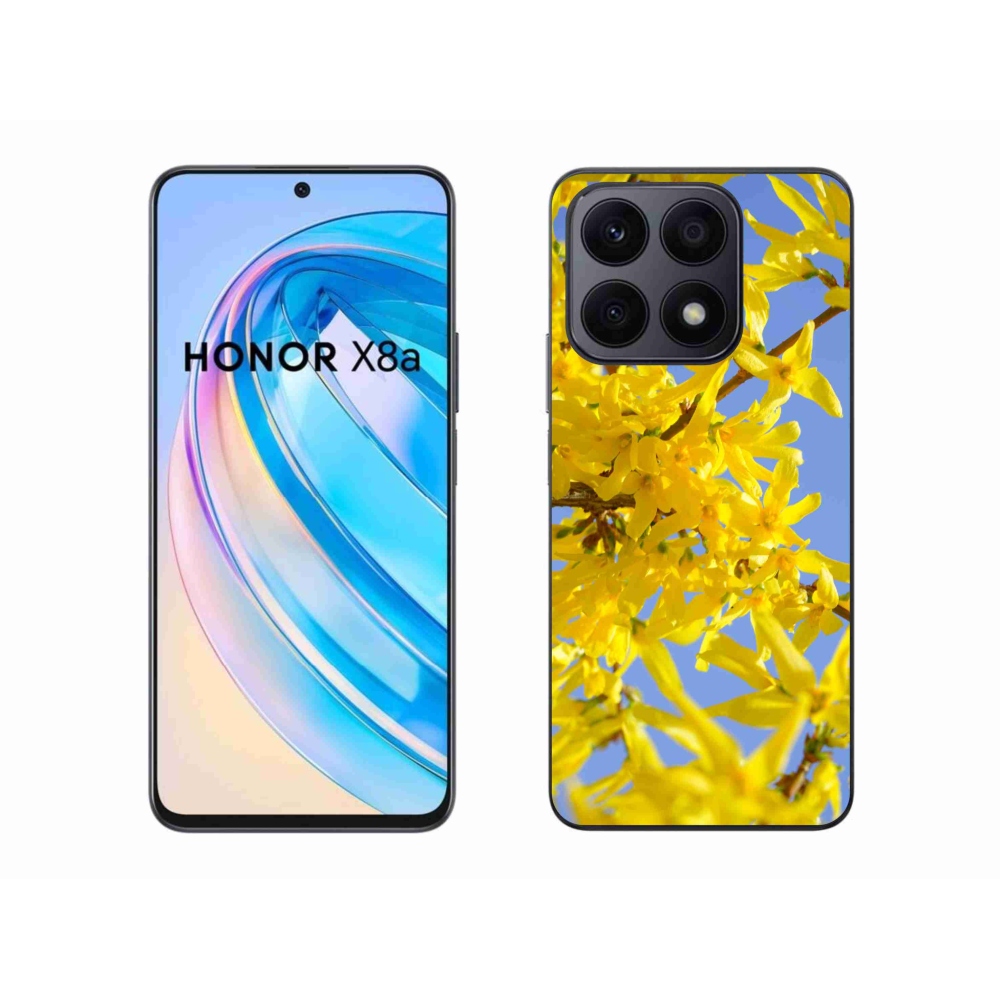 Zselés borító mmCase a Honor X8a készülékhez - sárga virágok