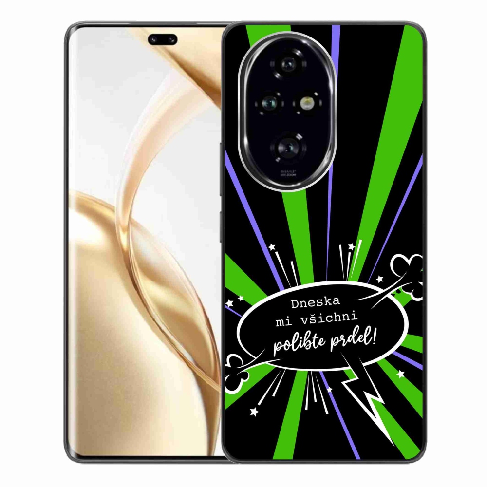 Gél borító mmCase a Honor 200 Pro 5G készülékhez - vicces szöveg 15 fekete háttérrel