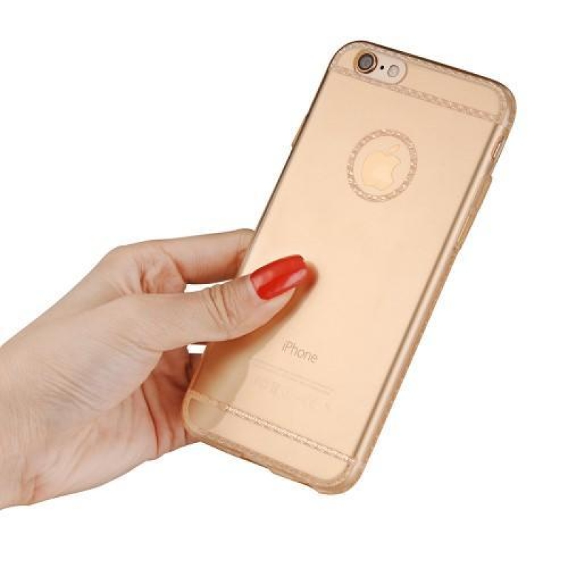 Vékony zselés tok textúrával iPhone 6s Plus és 6 Plus készülékhez - kék