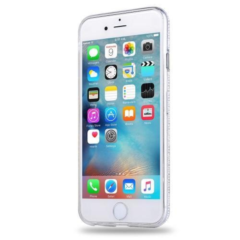 Vékony zselés tok textúrával iPhone 6s Plus és 6 Plus készülékhez - ezüst színben