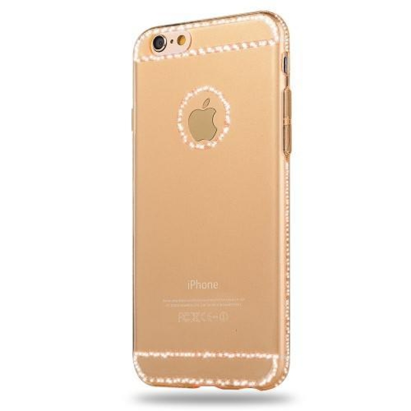 Vékony zselés tok textúrával iPhone 6s Plus és 6 Plus készülékhez - arany színben