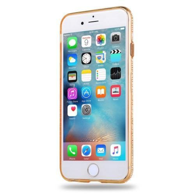 Vékony zselés tok textúrával iPhone 6s Plus és 6 Plus készülékhez - arany színben