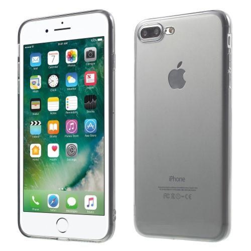 Vékony, vékony zselés tok iPhone 8 Plus és iPhone 7 Plus készülékhez - szürke