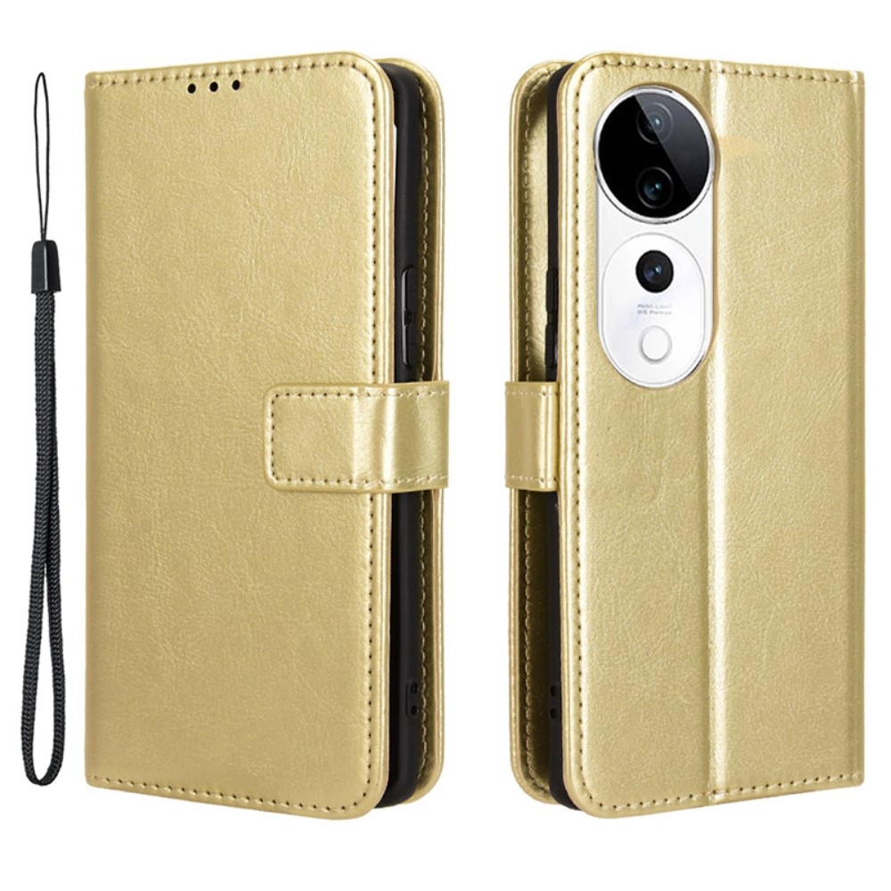 Őrült könyv tok a Vivo V40 5G-hez - arany színben