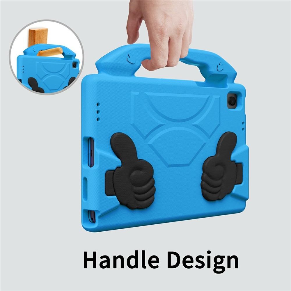 Tartós EVA hüvelykujjas tok markolattal Samsung Galaxy Tab A11+/Tab A9+ táblagéphez - kék