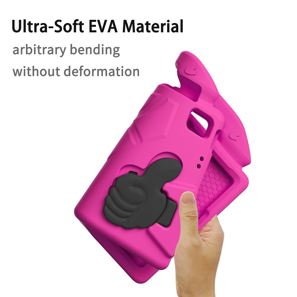 Hüvelykujjas EVA tartós táblagép tok markolattal Samsung Galaxy Tab A11+/Tab A9+ - rózsaszínű