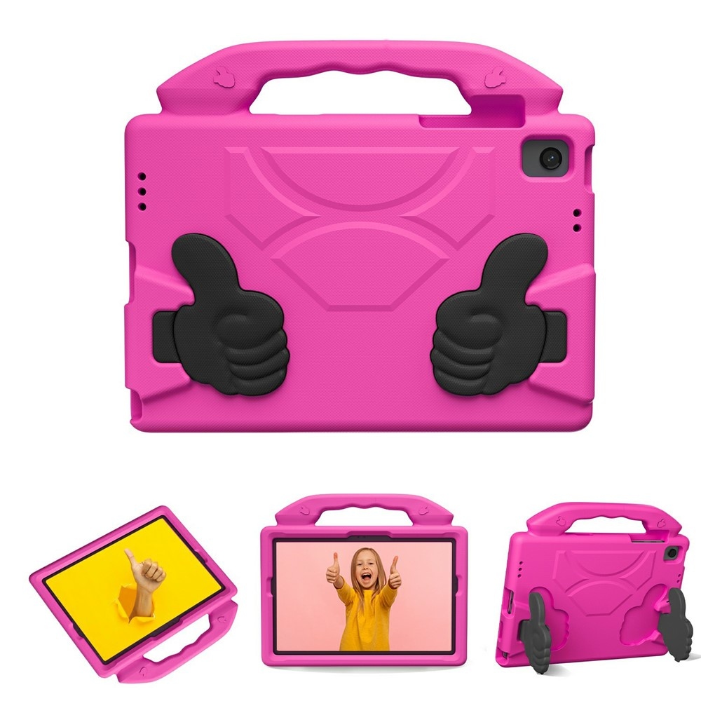 Hüvelykujjas EVA tartós táblagép tok markolattal Samsung Galaxy Tab A11+/Tab A9+ - rózsaszínű