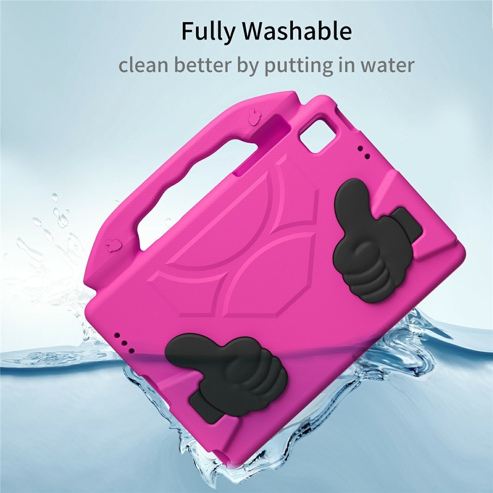 Hüvelykujjas EVA tartós táblagép tok markolattal Samsung Galaxy Tab A11+/Tab A9+ - rózsaszínű