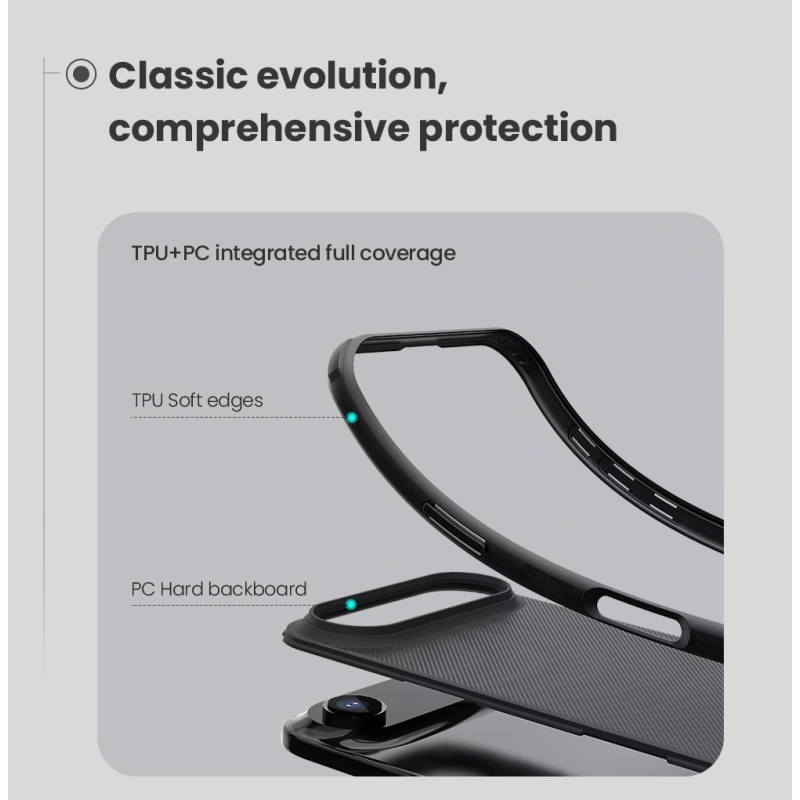 Nillkin Super Frosted PRO mágneses hátlap az Apple iPhone Air készülékhez Fekete