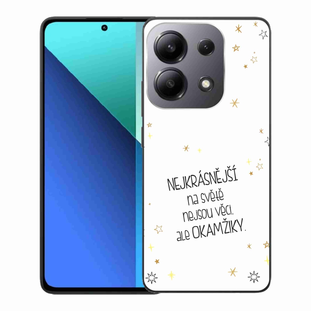 Gél borító mmCase a Xiaomi Redmi Note 13-hoz - idézem 4 fehér háttér