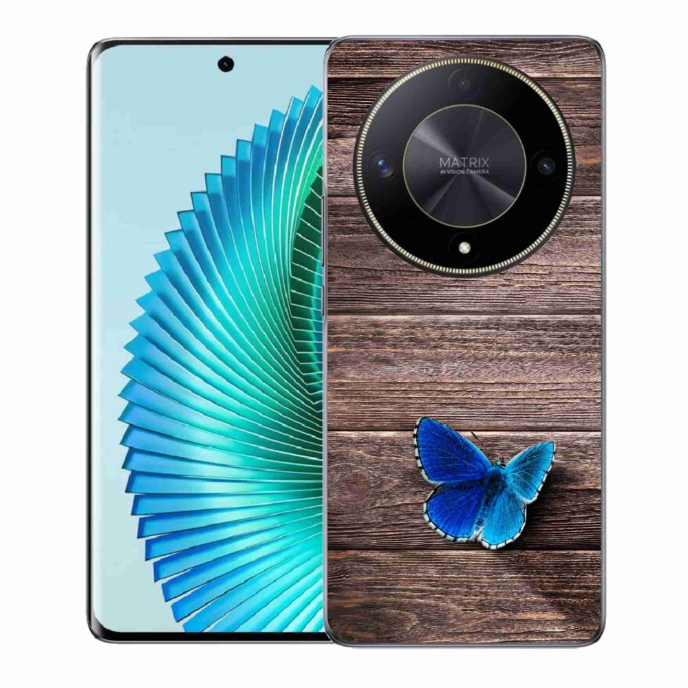 Gél védőhuzat mmCase a Honor Magic 6 Lite 5G készülékhez - kék pillangó 1