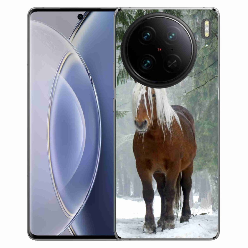 Gél tok mmCase a Vivo X90 Pro számára - ló az erdőben