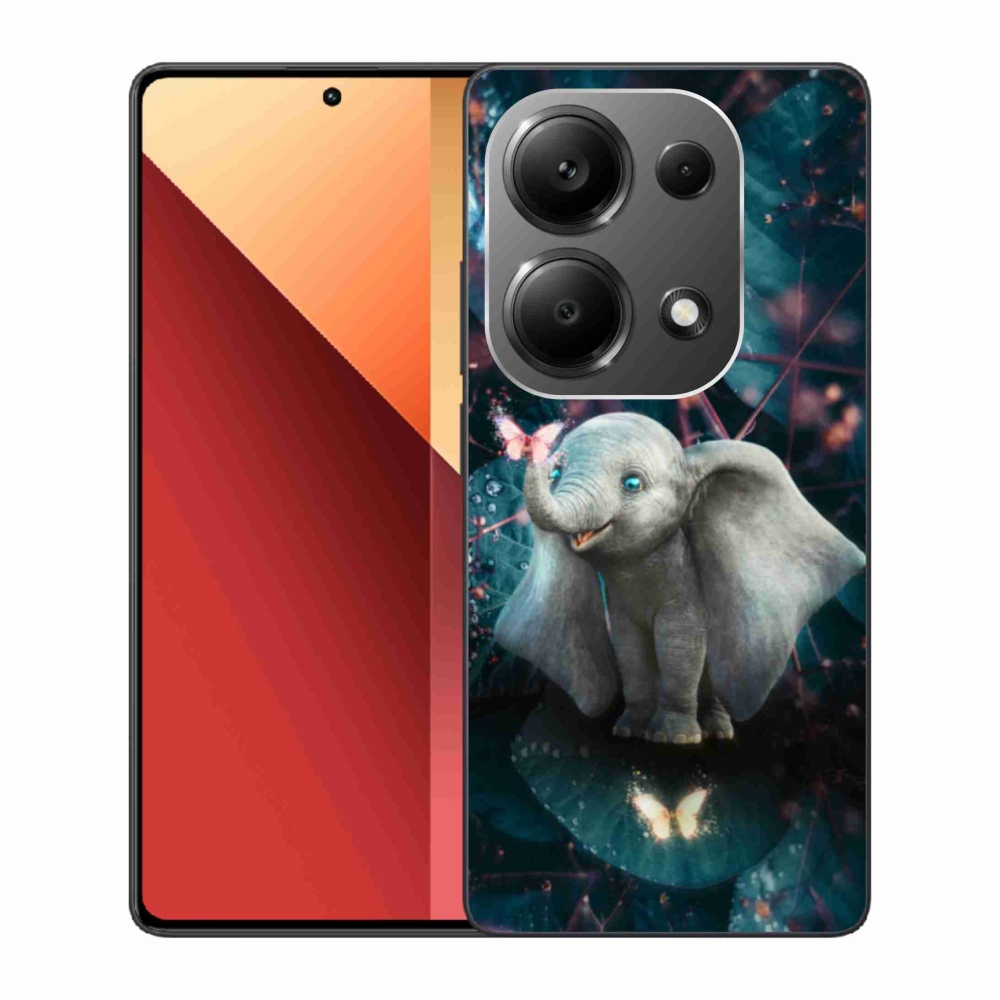 Gél borítás mmCase a Xiaomi Redmi Note 13 Pro 4G/Poco M6 Pro - aranyos elefánthoz