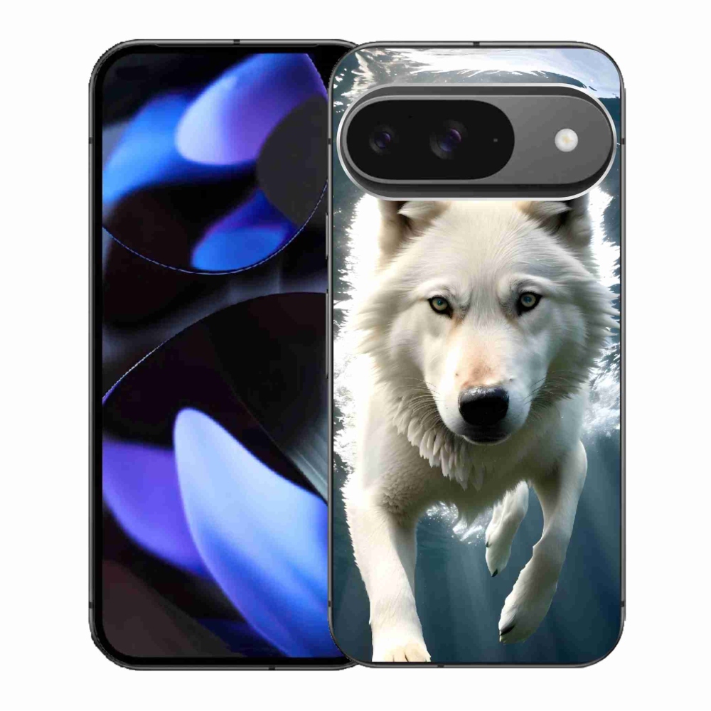 Zselés borítás mmCase a Google Pixel 9/9 Pro készülékhez - fehér farkas