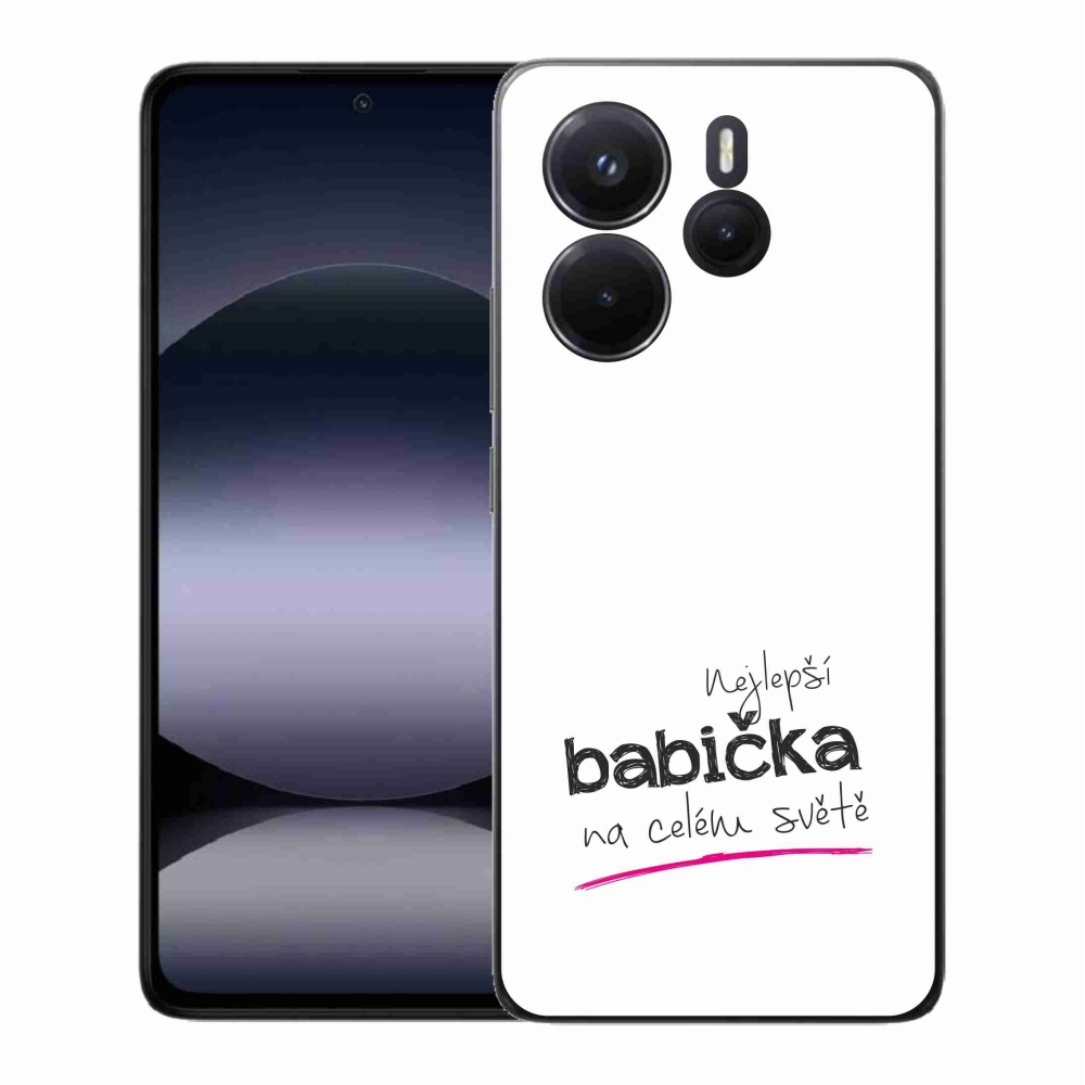 Gél borító mmCase a Xiaomi Redmi Note 14 - a legjobb nagymama 4 fehér háttérrel