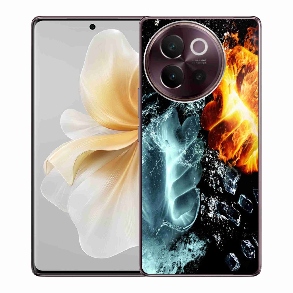 Gél borítás mmCase a Vivo V40 Lite 5G számára - víz és tűz