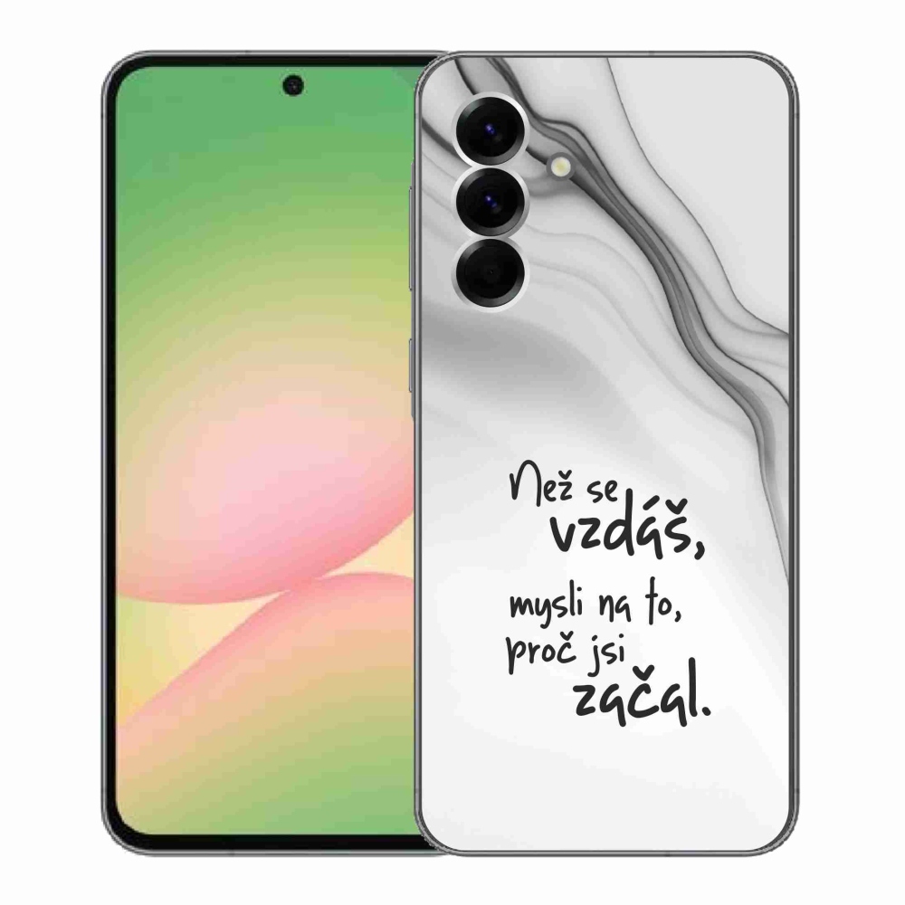 Gél borító mmCase Samsung Galaxy A56 5G - idézet 2 fehér háttér