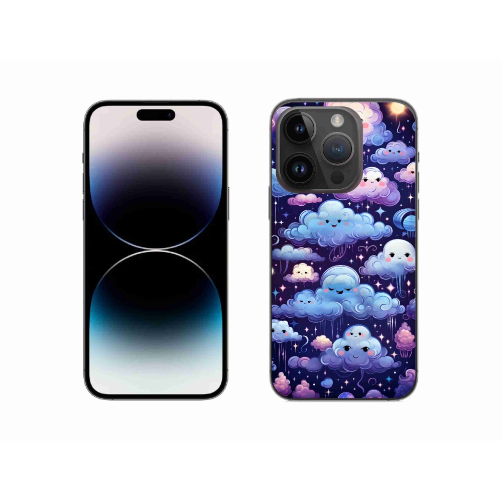 Zselés borítás mmCase iPhone 14 Pro készülékhez - felhők