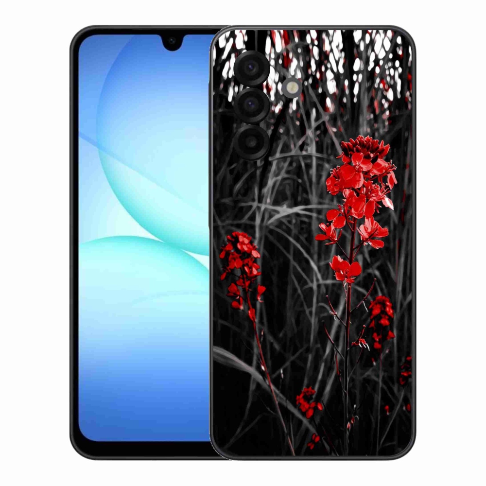 Gél borítás mmCase Samsung Galaxy A17 4G/5G - piros növényhez