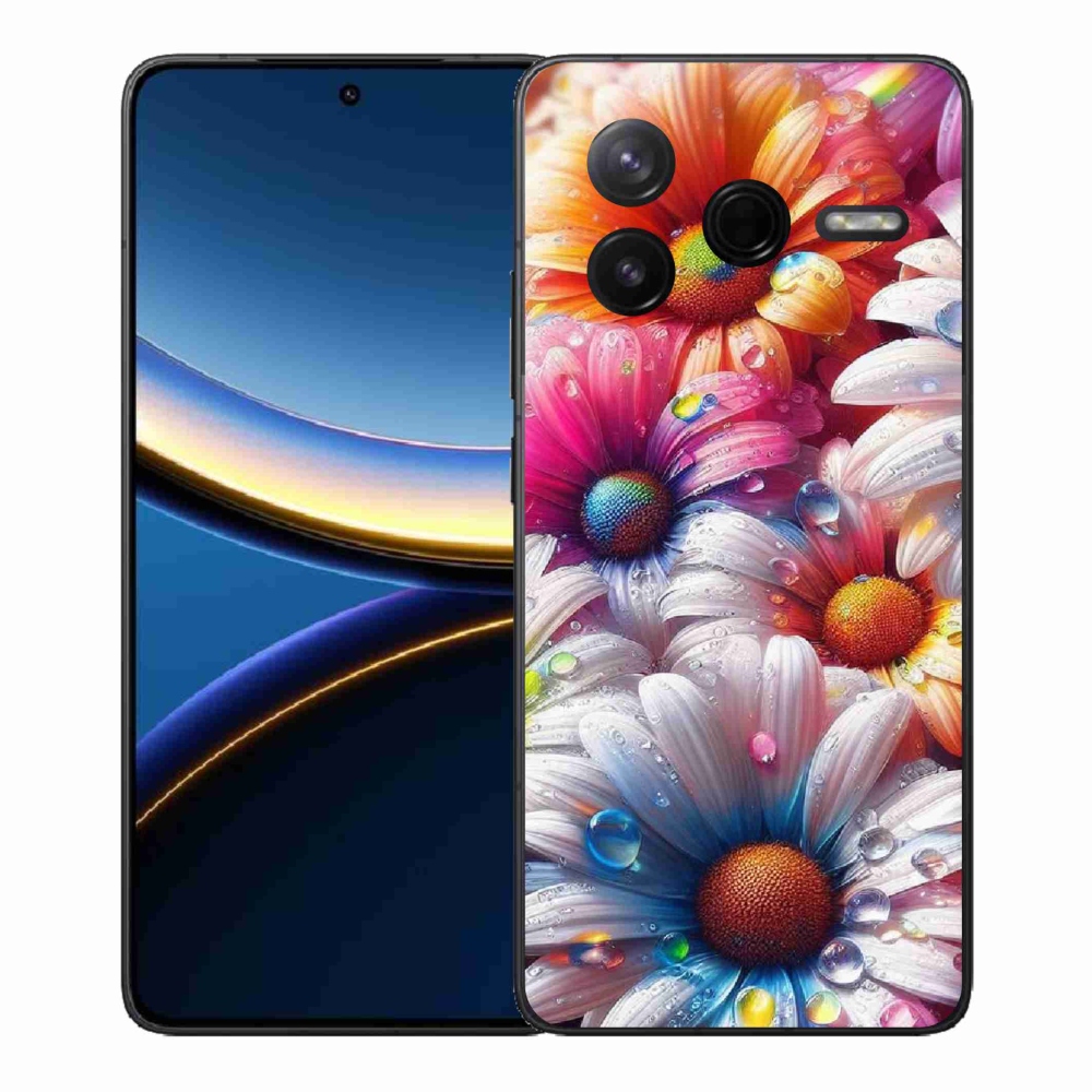 Gél borítás mmCase a Xiaomi Poco F7 Pro számára - színes százszorszépek