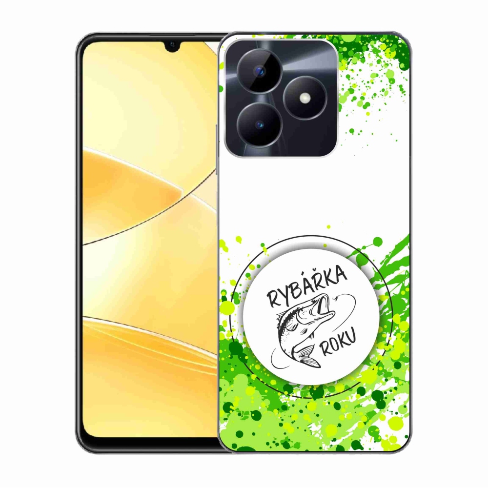 Gél borító mmCase a Realme C51/C53 készülékhez - az év halásznője fehér háttérrel