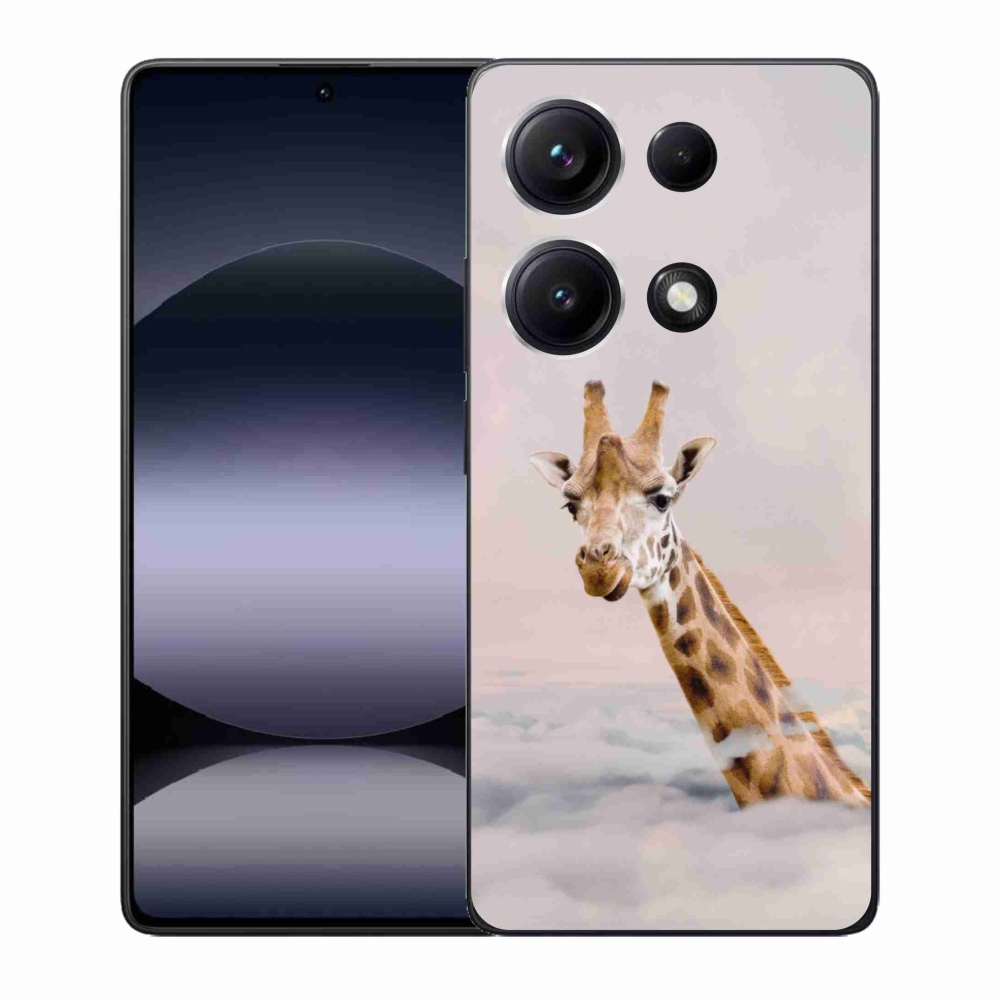 Gél borítás mmCase a Xiaomi Redmi Note 14S-hez - zsiráf a felhőkben