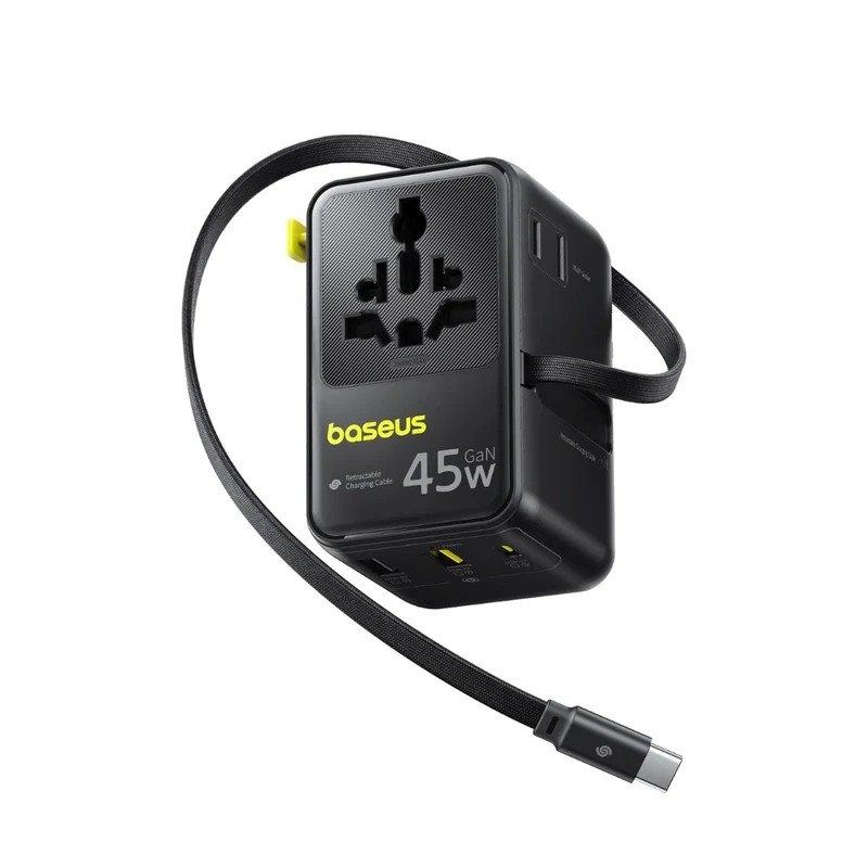 Baseus PicoGo AG11 gyors univerzális 45W-os utazási töltő Cosmic Black