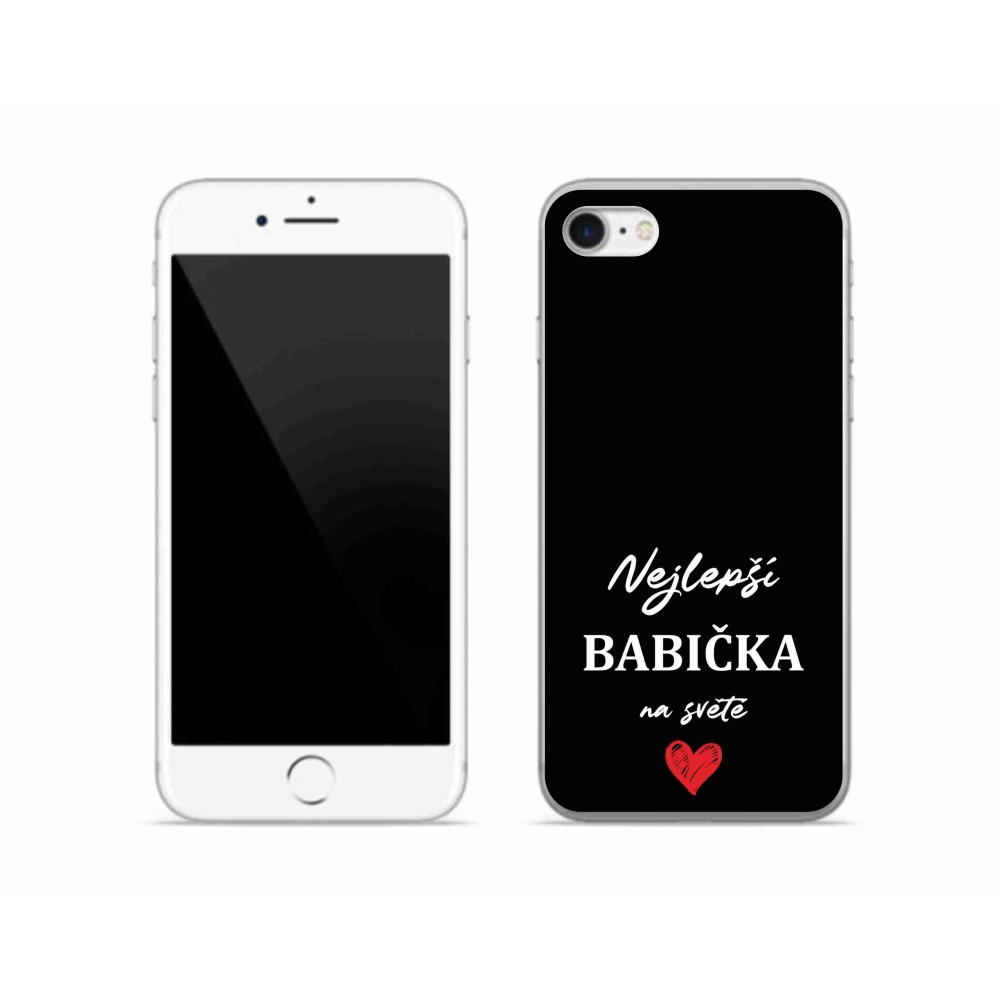 Gél borítás mmCase iPhone SE (2020) - Legjobb nagyi 1 fekete háttér