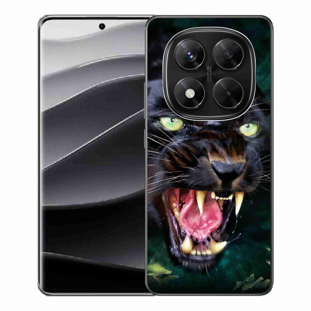 Gél borítás mmCase a Xiaomi Redmi Note 14 Pro 5G/Poco X7 5G - dühös fekete párduchoz