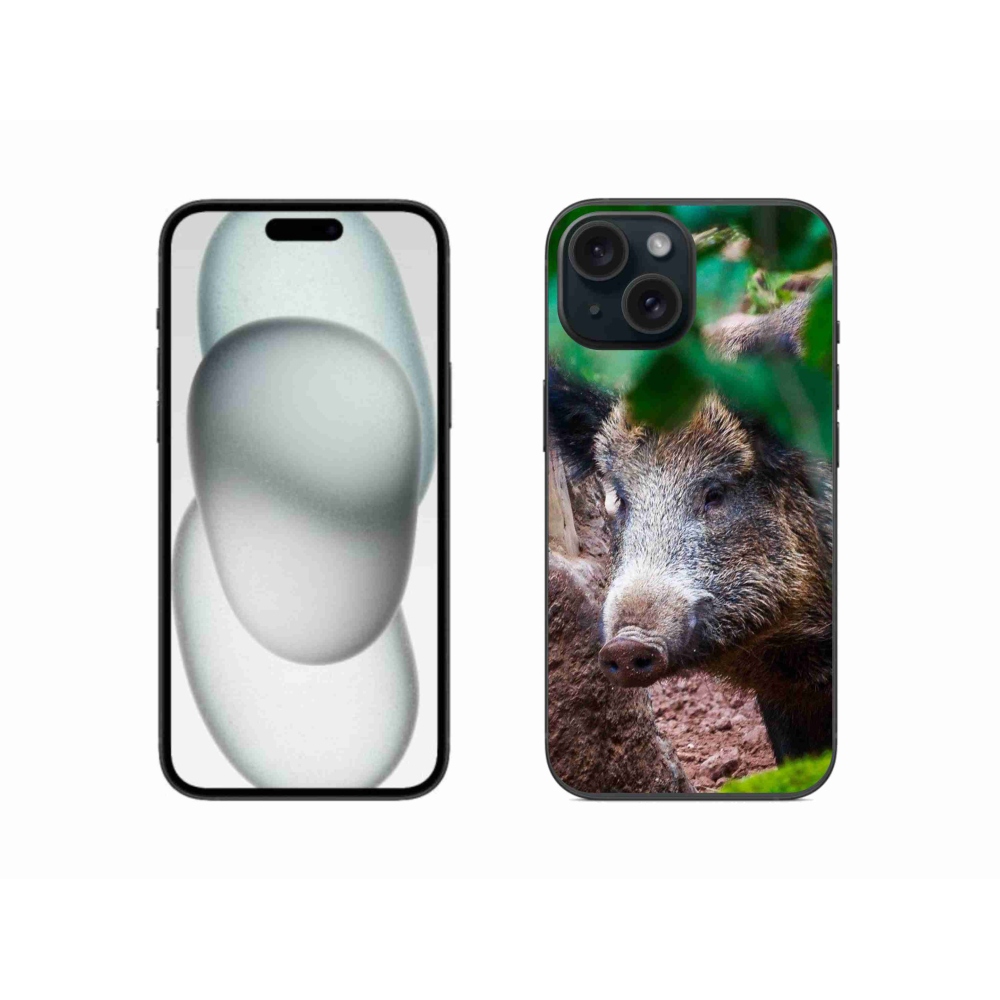 Zselés borítás mmCase iPhone 15 készülékhez - vaddisznó