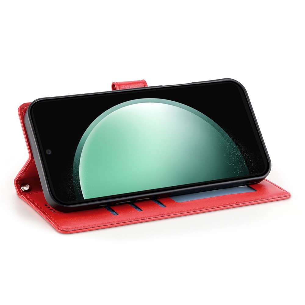 Virágok könyv tok Samsung Galaxy S25 FE készülékhez - piros