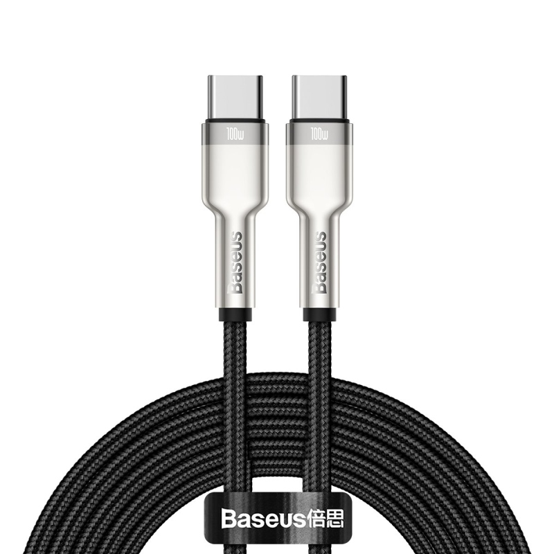 Baseus Cafule Metal sorozatú adatkábel USB-C - USB-C 100W 2m fekete