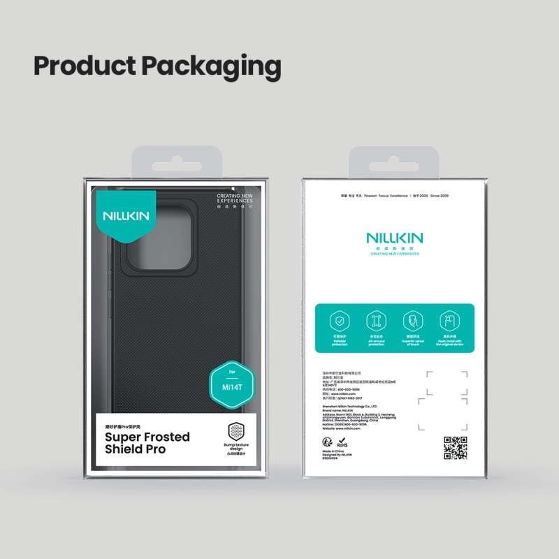 Nillkin Super Frosted PRO hátlap a Xiaomi 14T számára Fekete