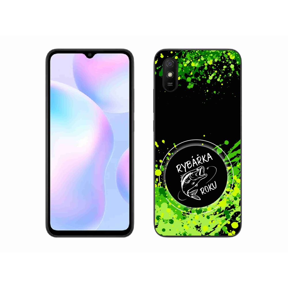 Gél borító mmCase a Xiaomi Redmi 9AT - halász az év fekete háttérrel